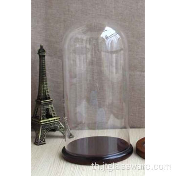 Handblown แก้วใสตกแต่งบ้านแก้ว Bell Jar Dome